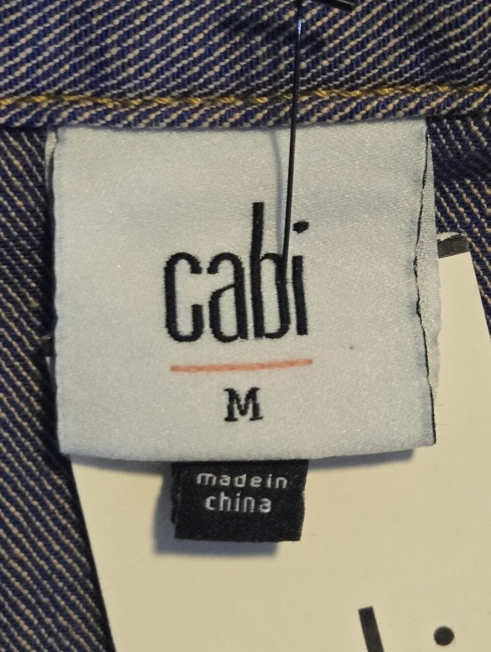 Cabi Womens Blue Denim Workshop Jacket Medium
